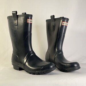 Hunter Original Short Rain Boots Navy Rubber Waterproof Women’s 9 UK7 Wellies